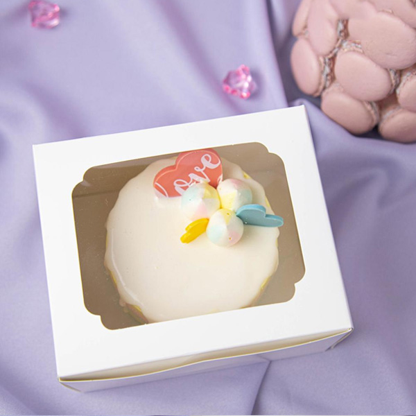 2 Piece Tall Cake box White