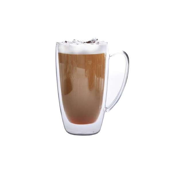 44A0004 แก้วน้ำสองชั้นมีหู - Doppio Mug 430 ml