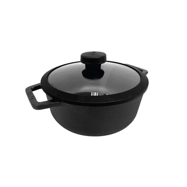Meyer Cast Iron หม้อเหล็กหล่อ 2 หู ฝาแก้ว 20 ซม.