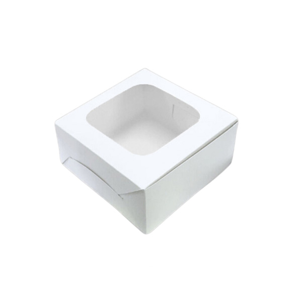 กล่องแฮนเมดเค้ก  2ปอนด์ เจาะ พลาสติกใส 9.5 x 9.5 x 3.75 นิ้ว
