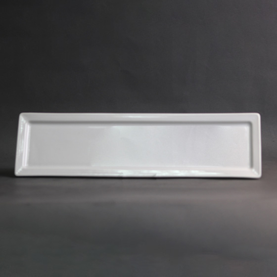 P7537 จานสี่เหลี่ยมผืนผ้า (ลายวน) 11x40 ซม.