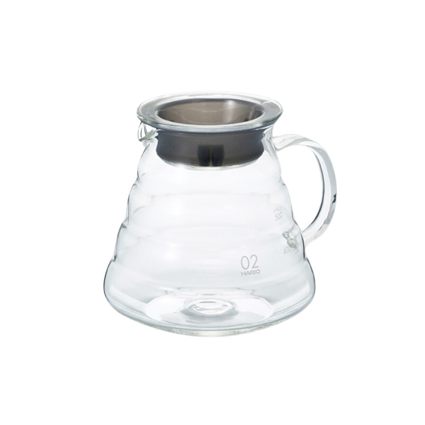 HARIO เหยือกแก้วสำหรับรองกาแฟดริปพร้อมฝา 600 ml