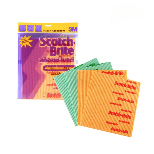 3M Scotch Brite ผ้าฟองน้ำอเนกประสงค์ 7" X 7.8"