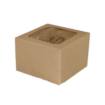 กล่องแฮนเมดเค้ก  2ปอนด์ เจาะ พลาสติกใส 9.5 x 9.5 x 3.75 นิ้ว 